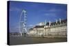 South Bank, London Eye, County Hall Along the Thames River, London, England-Marilyn Parver-Stretched Canvas