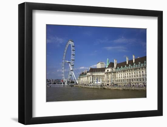 South Bank, London Eye, County Hall Along the Thames River, London, England-Marilyn Parver-Framed Photographic Print