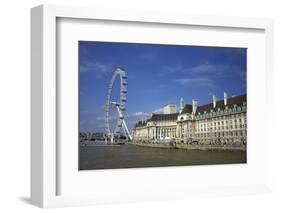 South Bank, London Eye, County Hall Along the Thames River, London, England-Marilyn Parver-Framed Photographic Print