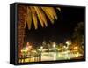 South Bank Parklands at Night, Brisbane, Queensland, Australia-David Wall-Framed Stretched Canvas