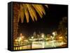 South Bank Parklands at Night, Brisbane, Queensland, Australia-David Wall-Framed Stretched Canvas