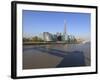 South Bank with City Hall, Shard London Bridge and More London Buildings, London, England-Amanda Hall-Framed Photographic Print