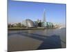 South Bank with City Hall, Shard London Bridge and More London Buildings, London, England-Amanda Hall-Mounted Photographic Print