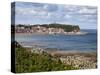 South Bay and Castle Hill from South Cliff Gardens, Scarborough, North Yorkshire, England, UK-Mark Sunderland-Stretched Canvas