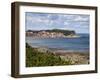 South Bay and Castle Hill from South Cliff Gardens, Scarborough, North Yorkshire, England, UK-Mark Sunderland-Framed Photographic Print