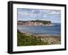 South Bay and Castle Hill from South Cliff Gardens, Scarborough, North Yorkshire, England, UK-Mark Sunderland-Framed Photographic Print