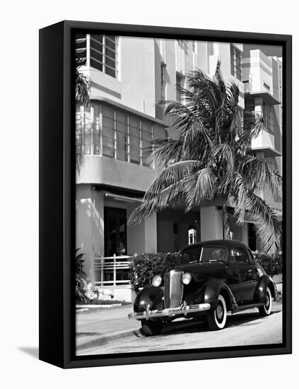 South Beach Art Deco, Miami, Florida-George Oze-Framed Stretched Canvas