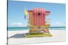 South Beach Lifeguard Chair 13th Street-Richard Silver-Stretched Canvas