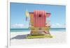South Beach Lifeguard Chair 13th Street-Richard Silver-Framed Photographic Print