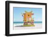 South Beach Lifeguard Chair 3rd Street-Richard Silver-Framed Photographic Print