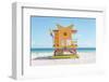 South Beach Lifeguard Chair 3rd Street-Richard Silver-Framed Photographic Print