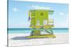 South Beach Lifeguard Chair 6th Street-Richard Silver-Stretched Canvas