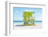 South Beach Lifeguard Chair 6th Street-Richard Silver-Framed Photographic Print