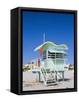 South Beach Lifeguard Station, Art Deco, Miami Beach, Florida, USA-Fraser Hall-Framed Stretched Canvas