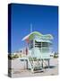 South Beach Lifeguard Station, Art Deco, Miami Beach, Florida, USA-Fraser Hall-Stretched Canvas
