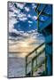 South Beach Miami: a Lifeguard Stand on South Beach During a Sunrise-Brad Beck-Mounted Photographic Print