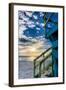 South Beach Miami: a Lifeguard Stand on South Beach During a Sunrise-Brad Beck-Framed Photographic Print