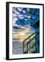 South Beach Miami: a Lifeguard Stand on South Beach During a Sunrise-Brad Beck-Framed Photographic Print