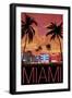 South Beach Miami, Florida, c.2008-Lantern Press-Framed Art Print