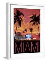 South Beach Miami, Florida, c.2008-Lantern Press-Framed Art Print