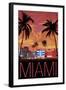 South Beach Miami, Florida, c.2008-Lantern Press-Framed Art Print