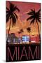 South Beach Miami, Florida, c.2008-Lantern Press-Mounted Art Print