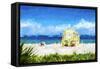 South Beach Miami - In the Style of Oil Painting-Philippe Hugonnard-Framed Stretched Canvas