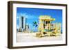 South Beach Miami IV - In the Style of Oil Painting-Philippe Hugonnard-Framed Giclee Print