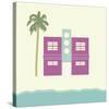 South Beach - Pink-Carly Lawrence-Stretched Canvas