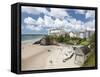 South Beach, Tenby, Pembrokeshire, Wales, United Kingdom, Europe-David Clapp-Framed Stretched Canvas