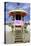 South Beach Watchtower Miami Beach Florida-George Oze-Stretched Canvas