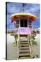 South Beach Watchtower Miami Beach Florida-George Oze-Stretched Canvas