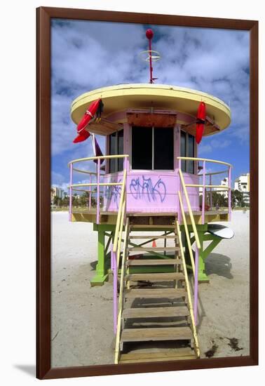 South Beach Watchtower Miami Beach Florida-George Oze-Framed Photographic Print