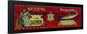 South Bellingham, Washington - Seaside Salmon Label-Lantern Press-Framed Art Print