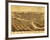 South Bend, Indiana - Panoramic Map-Lantern Press-Framed Art Print