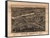 South Berwick, Maine - Panoramic Map-Lantern Press-Framed Stretched Canvas