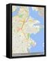 South Boston, United States of America Map-null-Framed Stretched Canvas