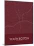 South Boston, United States of America Red Map-null-Mounted Poster