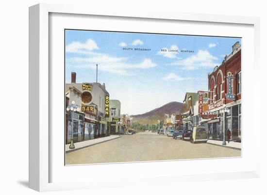 South Broadway, Red Lodge, Montana-null-Framed Art Print