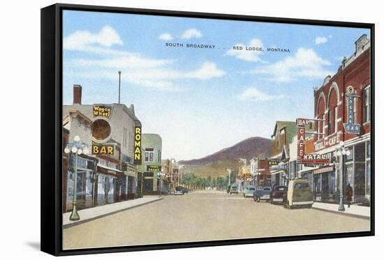 South Broadway, Red Lodge, Montana-null-Framed Stretched Canvas