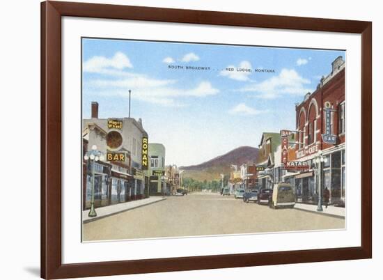 South Broadway, Red Lodge, Montana-null-Framed Premium Giclee Print