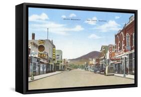 South Broadway, Red Lodge, Montana-null-Framed Stretched Canvas