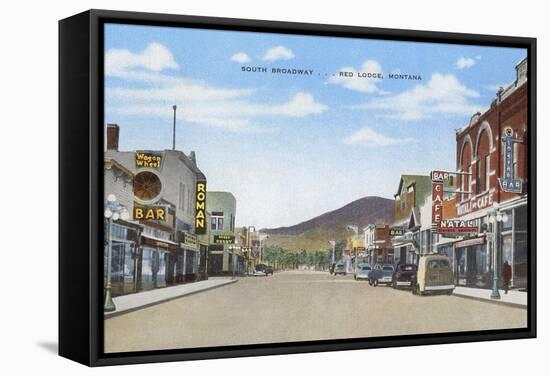 South Broadway, Red Lodge-null-Framed Stretched Canvas
