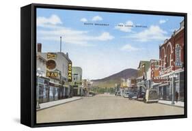 South Broadway, Red Lodge-null-Framed Stretched Canvas