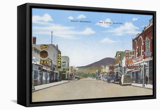South Broadway, Red Lodge-null-Framed Stretched Canvas