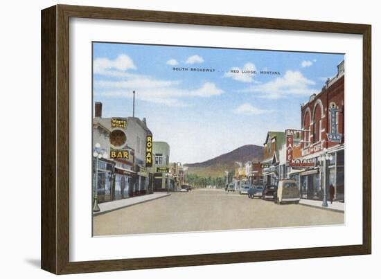 South Broadway, Red Lodge-null-Framed Art Print