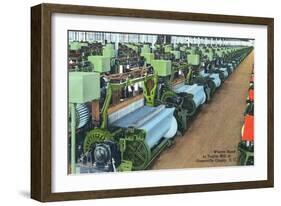 South Carolina - Greenville County Textile Mill Weave Room-Lantern Press-Framed Art Print