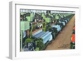 South Carolina - Greenville County Textile Mill Weave Room-Lantern Press-Framed Art Print