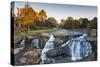 South Carolina, Greenville, Falls Park on the Reedy River, Dawn-Walter Bibikow-Stretched Canvas