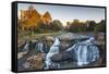 South Carolina, Greenville, Falls Park on the Reedy River, Dawn-Walter Bibikow-Framed Stretched Canvas